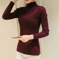 thumbnail image 1 of Pull Col Roulé Léger à Manches Longues en Tricot Pull-Over, 1 of 7