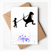 children dinosaur movement Welcome Back Greeting Cards Envelopes Blank