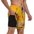 thumbnail image 2 of Kdxio The Chicken Family Rooster Hen And Chicks Print Men'S Swim Trunks With Compression Liner 7 Inch Inseam Quick Dry Swim Shorts, 2 of 7