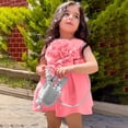 thumbnail image 5 of Rovga Robe pour Filles 12-18 Mois Robe Princesse Bébé Sans Manches Robe d'Anniversaire Fleur Rétro Robe d'Été Rose Clair, 5 of 5