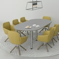 thumbnail image 2 of 8x4 Racetrack Shaped Conference Table  Post Legs Power And Data, 2 of 8