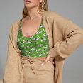 thumbnail image 7 of Bixox Women's Cows With Calfs Green Pattern Fitness Navel Tank Top U-Back Yoga Tank Top Sweatshirt Sports Bra, 7 of 7
