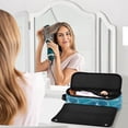 thumbnail image 4 of Hair Tools Storage with Heat Resistant Mat- Interwoven by Lines Printed Curling Iron Travel Bag/Flat Iron Case for Women, 4 of 8