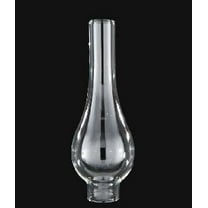 B&P Lamp® 1 1/2 Inch by 8 Inch Wiena Bulge Style Clear Glass Lamp Chimney for Vintage and Antique Style Globes