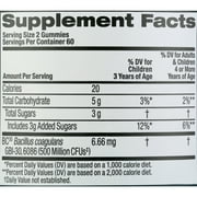 Digestive Advantage Probiotic Gummies, Natural Fruit Flavors, 120ct.