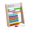 thumbnail image 2 of Ábaco de madera para matemáticas infantiles, clásico, Montessori, marco de madera con 10 filas para contar números, juguetes interactivos para niños, 2 of 9