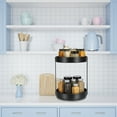 thumbnail image 6 of Uxcell Lazy Susan Turntable, 2 Tier Rotating Spice Racks Suitable for Furniture Pantry Kitchen Countertop Bathroom, 6 of 6