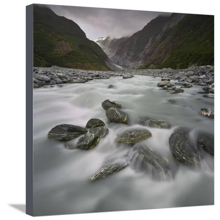 Waiho River, Franz Josef Glacier, West Country National Park, West Coast, South Island, New Zealand Stretched Canvas Print Wall Art By Rainer