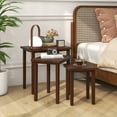 thumbnail image 2 of Gymax 3 PCS Nesting End Tables Farmhouse Rectangle Side Table Set for Living Room, 2 of 9