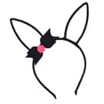 thumbnail image 3 of Diadema con orejas de conejo y lazo para el pelo, bonito accesorio para disfraz. Negro, 3 of 9