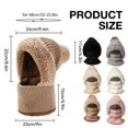 thumbnail image 3 of 3 In 1 Beanie Hat for Women Fall Fashion Women's Hats & Caps Face Mask Cozy Winter Scarves Khaki, 3 of 9