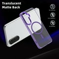 thumbnail image 2 of ELEHOLD Clear Magnetic Phone Case for Samsung Galaxy A56 5G, Compatible with Wireless Charging Slim Translucent Matte Back Shockproof Anti-Fingerprint Cover for Samsung Galaxy A56 5G,Purple, 2 of 7