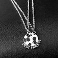 thumbnail image 5 of Football necklace, football, friendship panda, two-part sports necklace (metal), 5 of 5