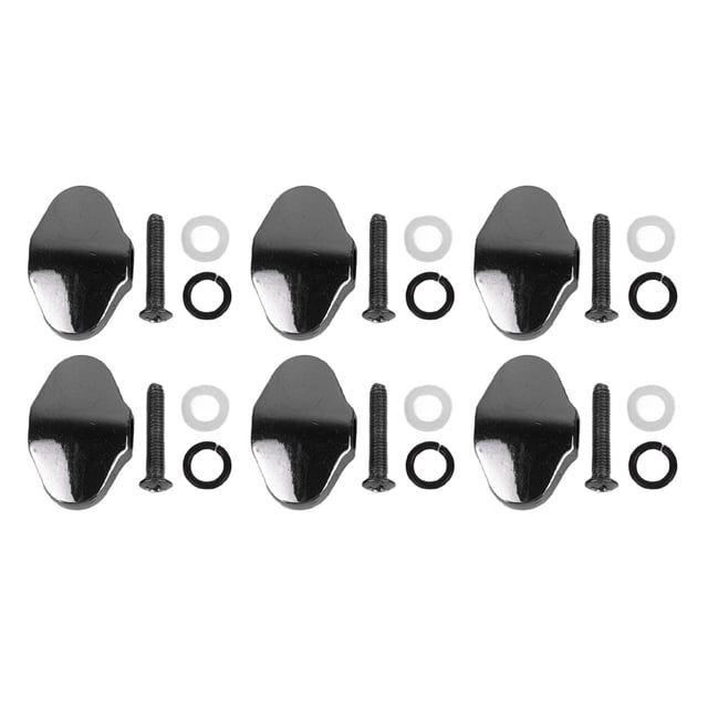 6 Pcs Piquets de Réglage de Guitare Réglables, Boutons de Syntonisation de Cordes de Guitare Électrique en Métal Durable, Compatibles avec Différents Modèles pour une Installation Facile, Vis et Rondelles Incluses