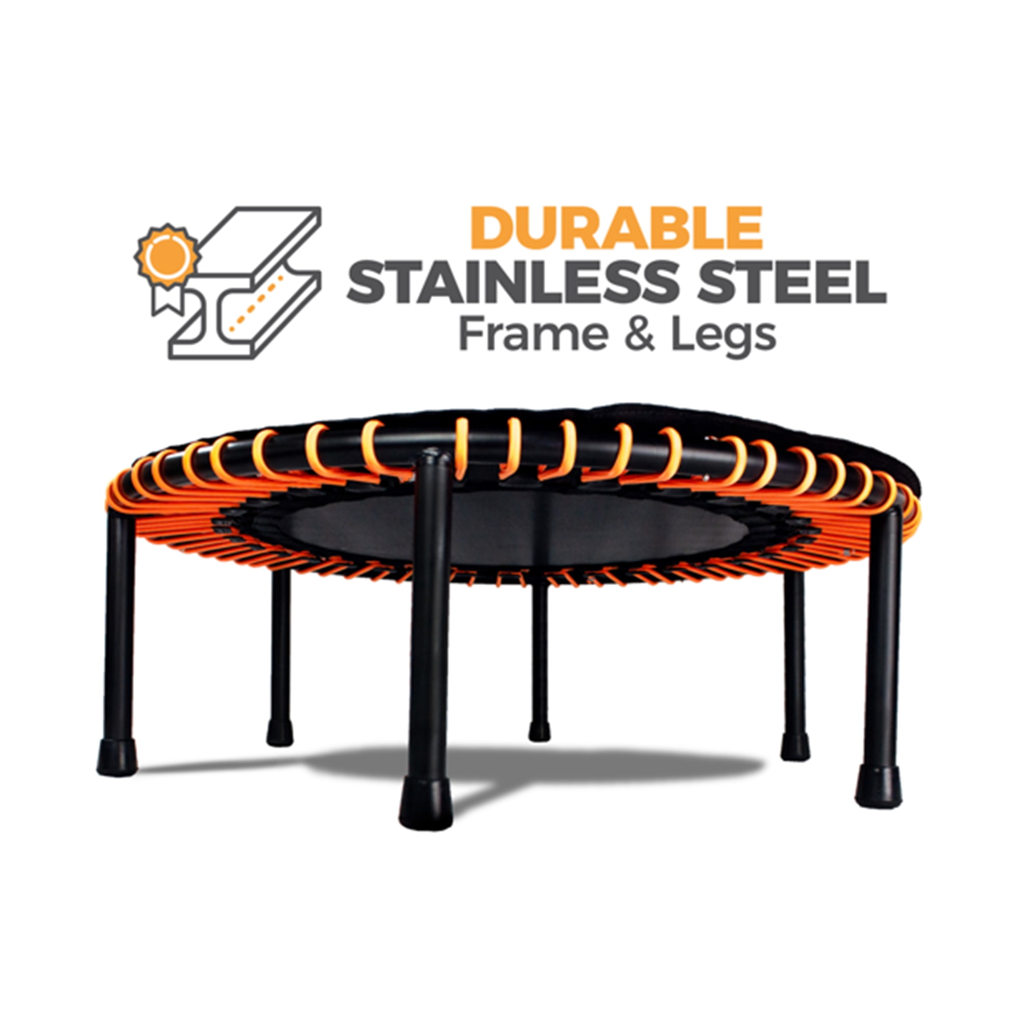 LEAPS REBOUNDS 40 Mini Fitness Trampoline Rebounder for Adults Orange Walmart