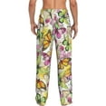 thumbnail image 3 of Picia Butterflies2 Mens Soft Woven Cotton Elastic Waistband Sleep Pajama Pant Lounge Sleep Pant With Pockets And Drawstring-XX-Large, 3 of 9