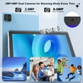 thumbnail image 4 of Android 15 Tablet 10 inch, 2 in1 Tablets with Keyboard Case Mouse Stylus, 12GB RAM 64GB ROM 1TB Expand, Quad-Core Processor Tablet PC, 5G WiFi 6, BT5.0, 6000mAh, 1280 x 800 IPS Screen, Blue, 4 of 7