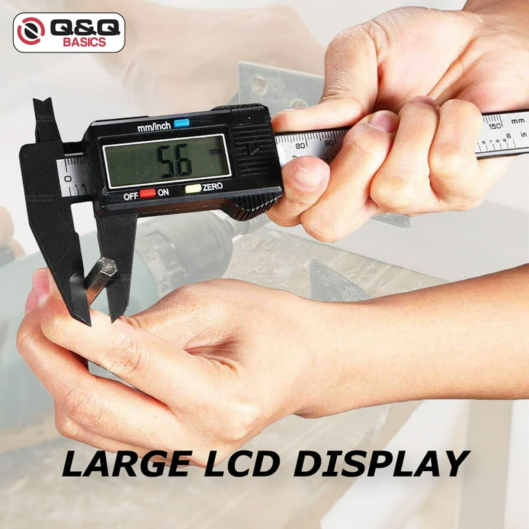 Q&Q BASICS 6 inch Digital Caliper, Electronic Micrometer