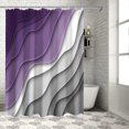 thumbnail image 5 of Shower Curtains 72 x 72 Inches Purple Grey Modern Geometric Bath Curtain Abstract Beach Waterproof Polyester Fabric Bathroom Curtain with 12 Hooks Decoration, 5 of 6