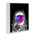 thumbnail image 2 of Stupell Industries Contemporary Astronaut Vivid Rainbow Nebula White Framed Giclee Art, 17 x 17, by Sebastian Grafmann, 2 of 7