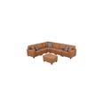 thumbnail image 2 of Devion Furniture Shayle Artificial Leather Modular Sectional With Ottoman - Beige, 2 of 5