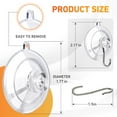 thumbnail image 6 of 12 Pack Heavy Duty Suction Cup Hooks,10LB Max Load Clear Adhesive Hooks for Bathroom Shower Tile Glass Window , No Drill Stainless Steel Hooks, Strong Vacuum Suction, Removable & Reusable, 6 of 7