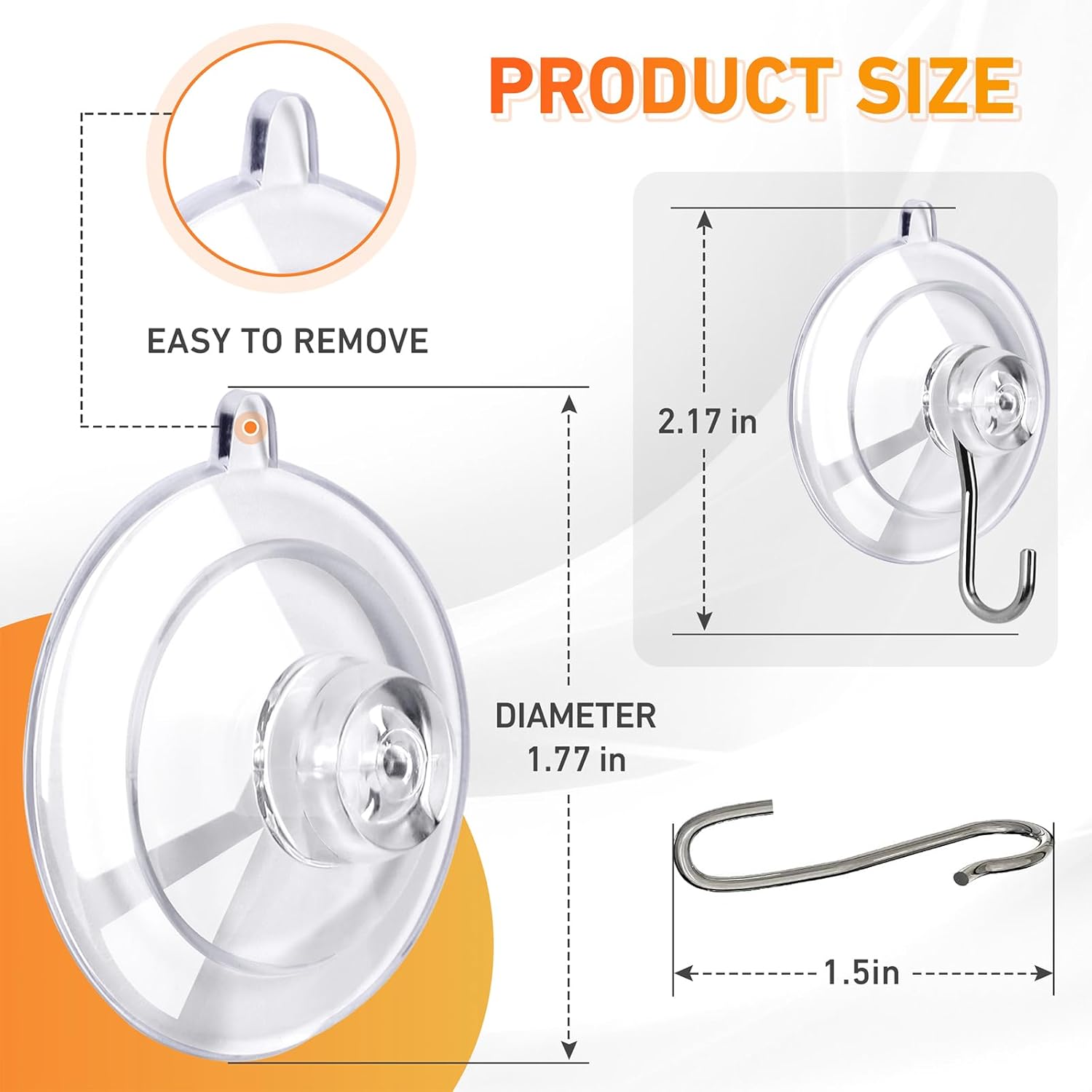 Rongsi 12-Pack Suction Cup Hooks, 10 Lb Capacity photo 6