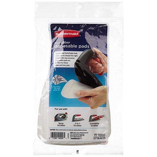 Rubbermaid 1811033 Switchable Microfiber Disposable Pads 6Pack