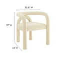 thumbnail image 3 of Side Dining Chair, Off-White, Velvet, Bar Pub Cafe Bistro Dining Kitchen Hospitality Restaurant, Modern Contemporary, HB37612, 3 of 9
