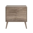 thumbnail image 3 of Wright Home Mid-Century Engineered Wood Modern 2 Drawers Nightstand in Gray, 3 of 9