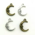 thumbnail image 5 of U8MO Wholesale retro Jewelry Making DIY moon face alloy charms pendants 22x15mm-bronze-50pcs, 5 of 8