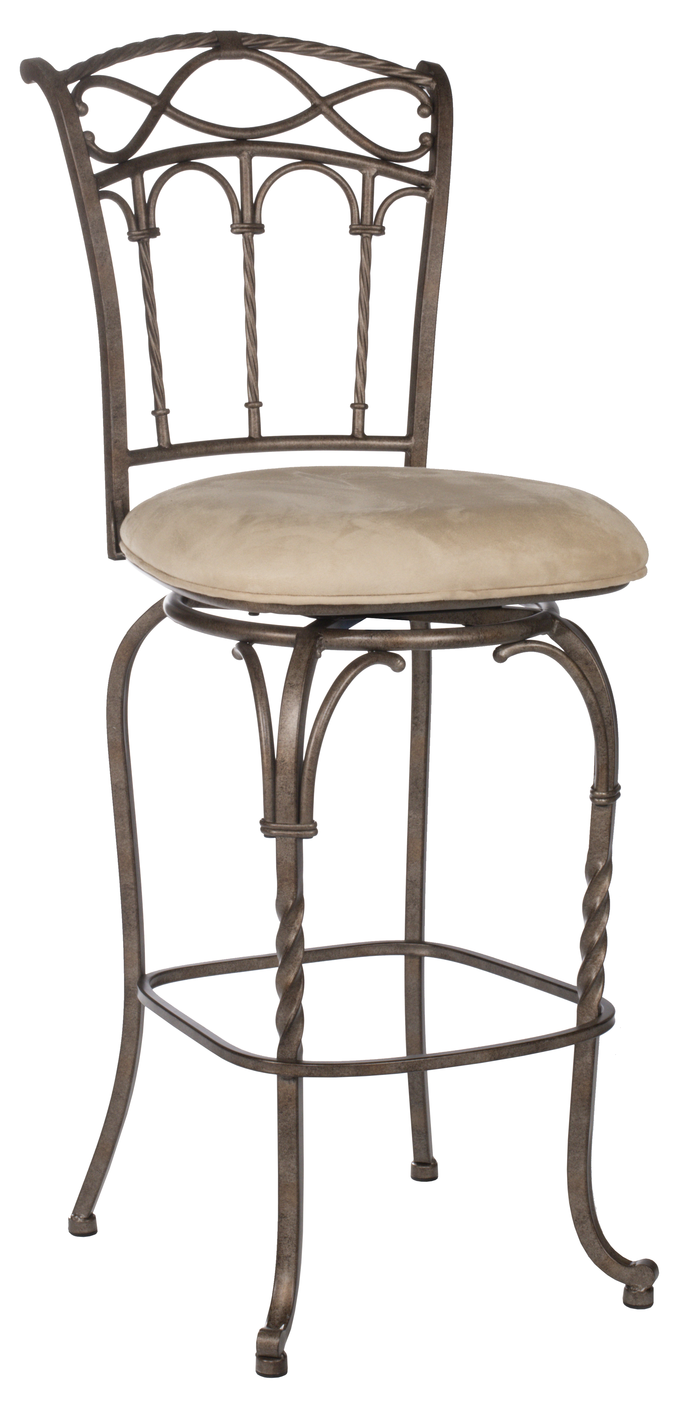 Hillsdale Furniture Kendall Metal Counter Height Return Swivel Stool