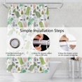 thumbnail image 6 of Baby Dinosaur Shower Curtains Funny Green Dino Print Pattern Tropical Wild Animals for Neutral Child Bathroom Decor Waterproof Polyester Fabric 72x72 Inch Shower Curtains Sets with Hooks, 6 of 6