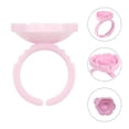 thumbnail image 2 of Eyelash Extension Glue Ring Set: 100pcs Eye Lashes Glue Rings Pallet Pink Fake Eyelashes Glue Tray Portable Glue Cup Eyelashes Glue Containers Eye Makeup Supplies, 2 of 5