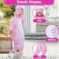 thumbnail image 3 of CANASOUR Pig Onesie Polyester Funny Pajamas Animal Onsie Christmas Cosplay Pjs for Kids 5T, 3 of 6