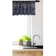 thumbnail image 3 of Ambesonne Sun Window Valance, Vintage Doodle Style Star, 42" x 12", Navy Blue Marigold, 3 of 3