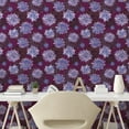 thumbnail image 2 of Ambesonne Garden Peel & Stick Wallpaper for Home, Sempervivum Botanical Motifs, 13"x100", Dark Magenta and Purple, 2 of 5