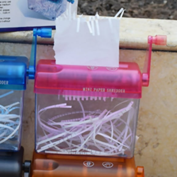 FOMIYES Red Manual Paper Shredder for Home Use Lightweight Convenient Office Accessory 7.5 x 6 x 10 inches