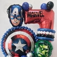 thumbnail image 3 of 41 piezas de globos de cumpleaños de Los Vengadores, juego de fiesta con temática de anime de dibujos animados, decoraciones de globos para niños, arreglo de escena de pared de fondo, 3 of 4