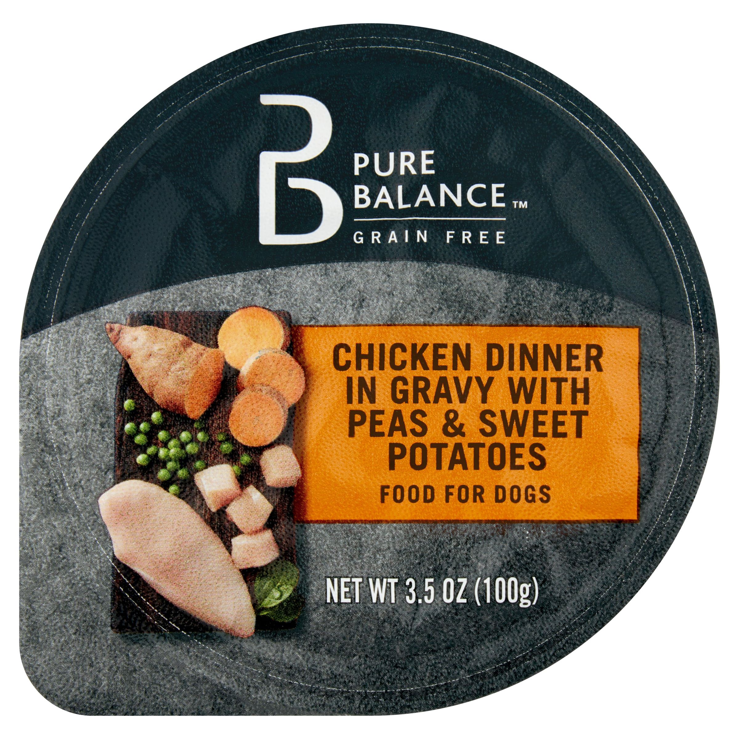 Pure Balance Chicken and Gravy Wet Dog Food, Grain-Free, 3.5 oz Cup