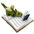 thumbnail image 1 of POINTERTECK Mini Dragon Reading Figurine | Reading A Book Dragon Garden Statue | Resin Dragon Reading Statue  Dragon Reading A Book Figurine  Mini Collectible Fantasy Figurine, 1 of 4