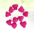 thumbnail image 3 of 10PCS Knitted Small Christmas Hat Santa Claus Christmas Hats Headdress Party Favors DIY Handmade Accessories (Rosy), 3 of 6