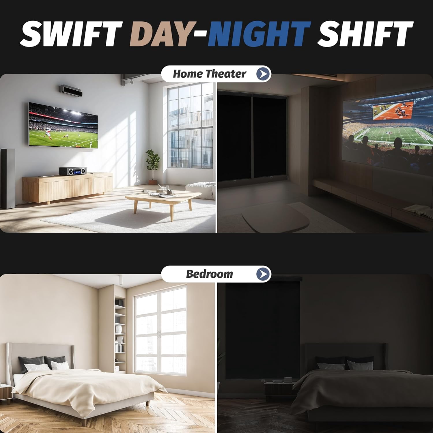 ShadeMart Cordless Blackout Roller Shades, Thermal Insulated & UV Blocking Fabric, Easy Pull-Down Window Blinds for Home & Office, Room Darkening & Energy Efficient(68" W x 72" H, Grey)