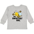 thumbnail image 3 of Inktastic The Sweetest Girl with Bee and Honey Combs Boys or Girls Long Sleeve Toddler T-Shirt, 3 of 5