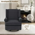 thumbnail image 4 of Roromall Swivel Rocker Chair, Nursery Glider Chair, Nursery Rocking Chairs with Upholstered, Glider Rocking Chair for Living Room, Office, Bedroom, 4 of 6