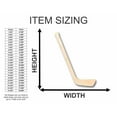 thumbnail image 2 of Unfinished Wood Hockey Stick Shape - Sporting - Craft - up to 46" DIY 7" / 1/4", 2 of 5
