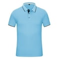 thumbnail image 3 of Polo Shirts for Men Casual Solid Color Slim Fit Mens Polos New Summer Fashion Turn-Down Collar Tops Brand Mens Clothing, 3 of 4