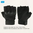 thumbnail image 2 of Uxcell Men's Outdoor Fingerless Gloves Half Finger Gloves Breathable Workout Gloves Black, XL, 2 of 6