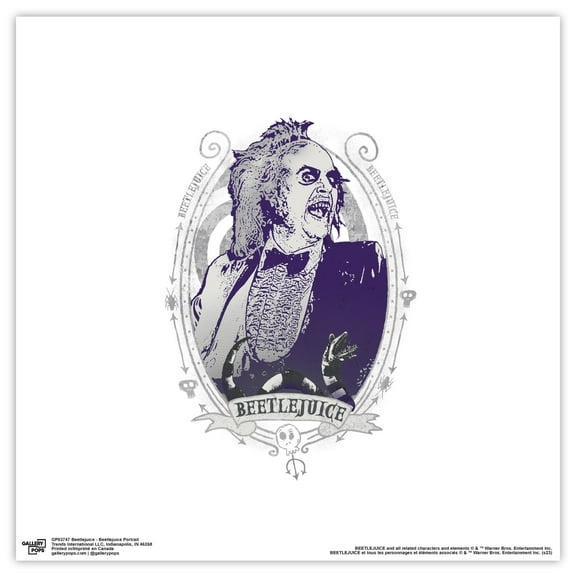 Gallery Pops Beetlejuice - Beetlejuice Portrait Wall Art, Unframed Version, 12" x 12"