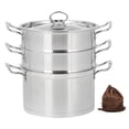 thumbnail image 1 of 3??Layer Stainless Steel Food Steamer Soup Steam Pot Cooker Kitchen Accessory Cookware, 1 of 8